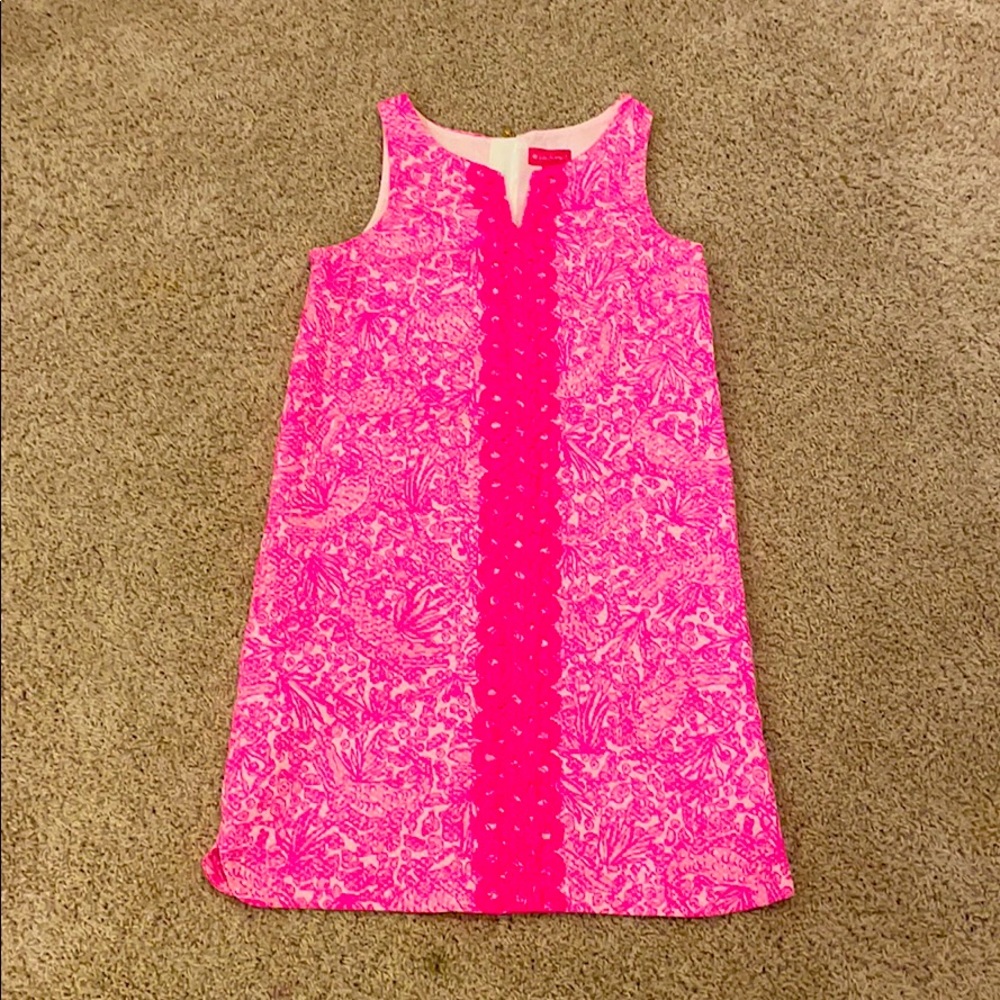 Lily Pulitzer hot pink shirt dress
